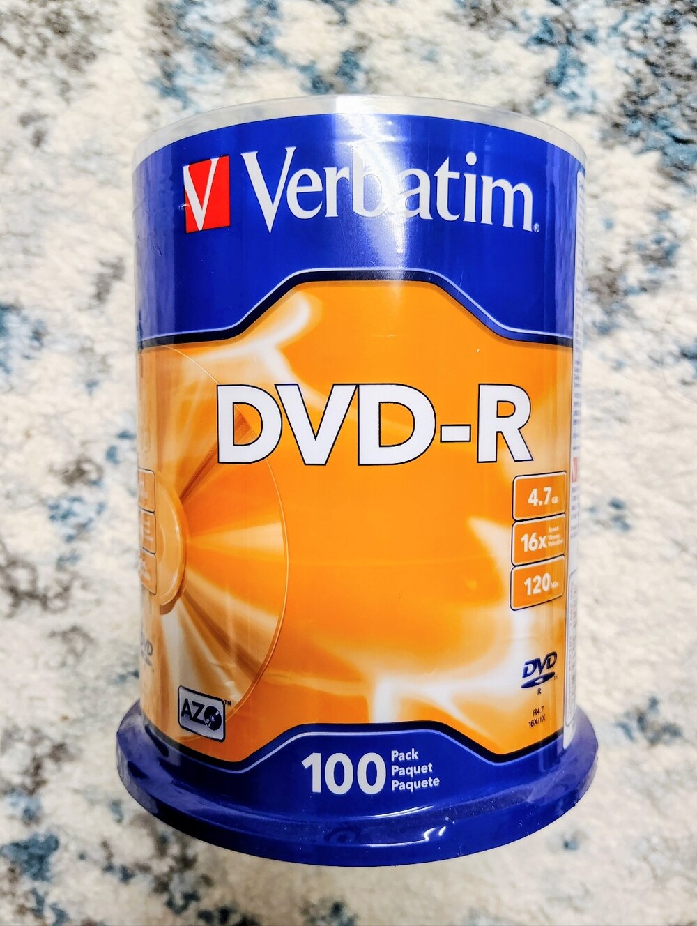 New Sealed 100 Verbatim Blank DVD-R Discs